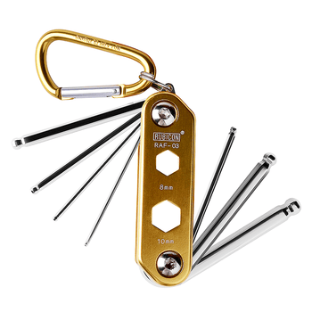罗宾汉(RUBICON)RAF-03球头内六角(11合1)折合式套筒扳手公制六角匙1.5mm~14mm