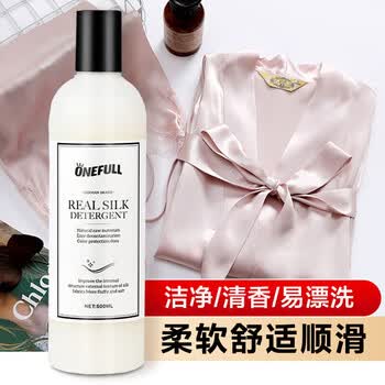 ONEFULL真丝洗涤剂花果香500ml桑蚕丝专用洗衣液丝绸手洗丝毛净清洗剂