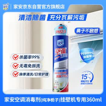 家安（HomeAegis）空调清洗剂360ml（挂壁机 栀子花香 除菌祛味 清除PM2.5）