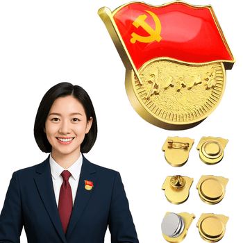 格立特（gelite）不褪色国家标准党徽胸章别针党员徽章党徽强磁加厚党徽磁吸党徽别针党徽最新版2026强磁吸党徽磁扣