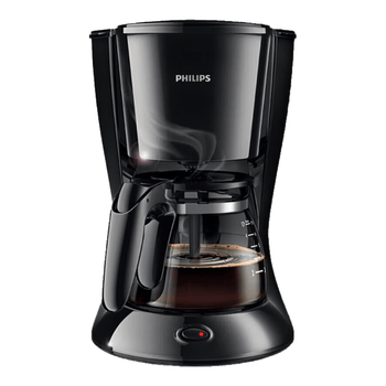 飞利浦（PHILIPS）迷你家用美式滴漏咖啡机 小型咖啡壶 防滴漏 30分钟自动断电 办公送礼 HD7432/20 (咖啡粉用)