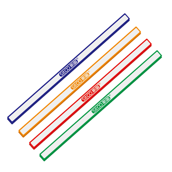 斯图（sitoo）磁吸条磁铁磁吸贴片 硬胶磁条 白板磁铁吸铁石彩色压纸磁力条 蓝色磁条【30cm】10条