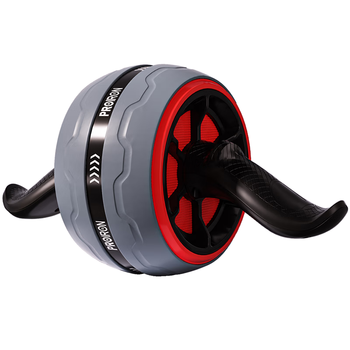 PROIRON 普力艾 健腹轮 自动回弹防滑巨轮锻炼腹肌轮收腹滚轮器-灰红色
