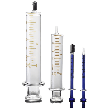 江玻 玻璃注射器玻璃取样器点胶加墨玻璃进样器灌药器 单磨细口注射器5ml*1支 