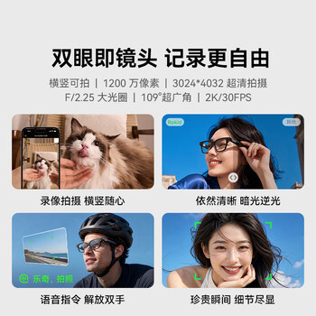 ROKID Glasses乐奇AI眼镜 智能眼镜 【限时9折】AR眼镜 拍照导航翻译AI智能体 礼物 灵伴科技
