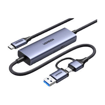 绿联视频采集卡4K高清输入MS2130适用Switch投屏线便携底座PS5手机平板抖音直播录制 转USB3.0/Type-C