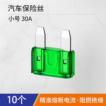 汇君 汽车保险丝保险片车用保险片插片4S店保险丝管套装 小号30A-10片