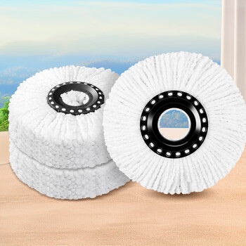 百家好世旋转拖把替换头31cm宽3个装通用纤维拖布吸水墩布