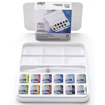 温莎牛顿【弗洛伊德同品牌】歌文水彩颜料固体水彩户外写生水彩绘画颜料水管笔套