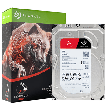 希捷（SEAGATE）NAS硬盘 6TB 256MB 机械硬盘 CMR垂直 静音低耗 数据恢复服务 3.5英寸 希捷酷狼 ST6000VN006