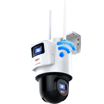 HIKVISION海康威视无线双摄像头室外WiFi云台360度无死角全彩夜视800万AI手机远程防水双向语音球机3Q144