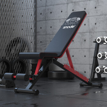斯诺德哑铃凳卧可折叠推凳多功能健身凳专业健腹器家用仰卧板家用健身