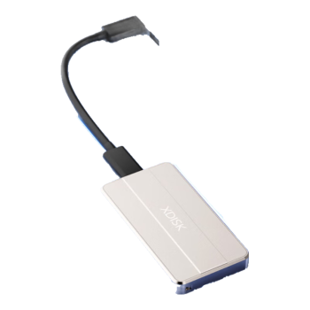 小盘(XDISK)2TB移动固态硬盘（PSSD）M80香槟金Nvme固态硬盘Type-c硬盘长江存储手机直连硬盘2100MB/s