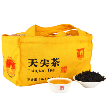 白沙溪 安化黑茶 茶叶 天尖茶嫩料散茶竹篓装 2000g