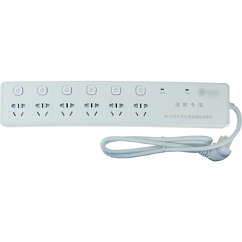 百信服GM-02红黑电源滤波隔离插座分控插排四插位-1.5米线