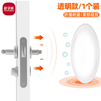 优学库防撞贴 门后把手家具柜门防碰撞缓冲神器高弹防撞粒 圆形透明款 1个装  防撞必备夏季入职礼品