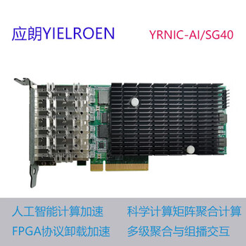 应朗  YIELROEN智能加速卡 应朗YRNIC-AI/SG40 大规模高井发机器学习智能加速卡