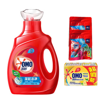 奥妙（OMO）【锦礼兑换】深层洁净洗衣液1kg+洗衣球4颗+洗衣皂2×206g