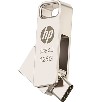 惠普（HP）128GB Type-C USB3.2 Gen1 手机电脑U盘x206c  全金属双接口 多功能学习办公优盘