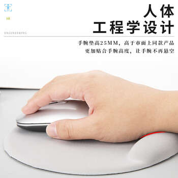 灵蛇(LINGSHE) 鼠标垫硅胶护腕圆形垫 手托创意简约笔记本电脑鼠标腕托滑鼠垫 护手护腕垫黑色 H29 灵蛇(LINGSHE) 鼠标垫硅胶护腕圆形垫 手托创意简约笔记本电脑鼠标腕托滑鼠垫 护手护腕垫黑色 H29
