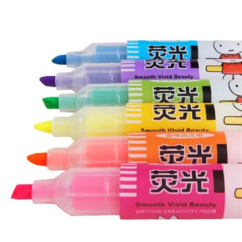 晨光彩色荧光笔 MF5301米菲香味 6色荧光笔 标记笔 记号笔橘色 12支/盒 1盒