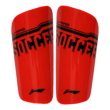 李宁护腿板儿童足球护板护小腿男士成人护具专业足球训练装备红M