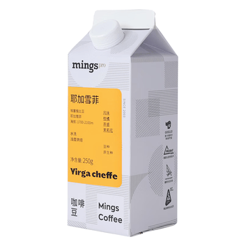 铭氏（Ming's）精品 埃塞俄比亚耶加雪菲水洗 阿拉比卡美式手冲单品咖啡豆 250g