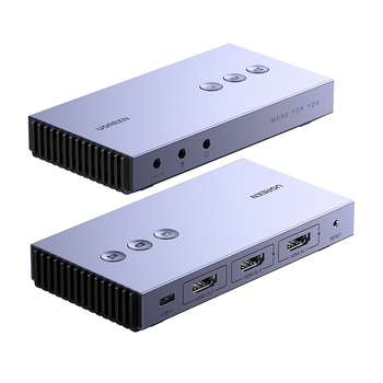 绿联HDMI双路视频采集卡4K高清输入 多录双机位直播2路适用Switch/PS5手机电脑相机游戏抖音录制80688