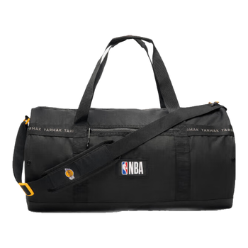 迪卡侬健身包NBA单肩桶包运动背包斜挎包包黑色湖人36-55升-4841864