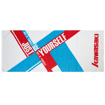 川崎（KAWASAKI）运动毛巾吸汗羽毛球跑步健身速干汗巾 40CM*100CM  KTW-983 红蓝色