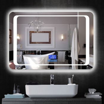 酒店洗手间壁挂卫浴镜厕所灯镜挂墙式卫生间镜子【白光】单触控 600