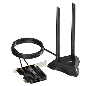 翼联（EDUP）WiFi6无线网卡英特尔AX210 PCI-E台式机网卡电竞千兆网卡5G双频5374M蓝牙5.3延长底座AX210GS Pro