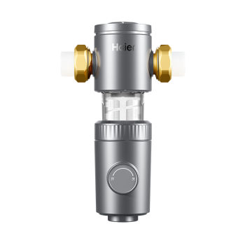 海尔（Haier）前置过滤器8T大通量小飓风家用净水器40微米磁环吸附双过滤全屋净水安全守护一键自动冲洗HP-37PRO