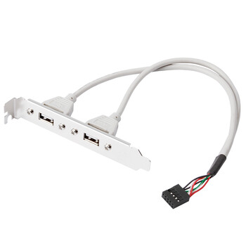 魔羯 MOGE MC8221 主板USB挡板线9针标准2口扩展两个USB2.0接口 2口USB2.0扩展全高4U设计 线长30cm