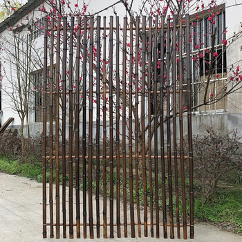 古之南竹篱笆隔断围栏定制碳化竹艺吊顶爬藤架花园装饰屋顶花园民宿