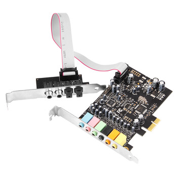 魔羯PCIE x1声卡内置原声环绕游戏7.1声卡8声道输出光纤同轴无损播放 MC2207
