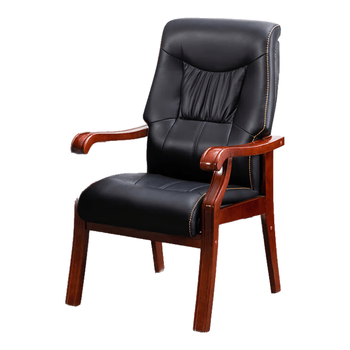 义利德实木会议椅中式办公椅老板椅带扶手大班椅班前椅将军椅A款