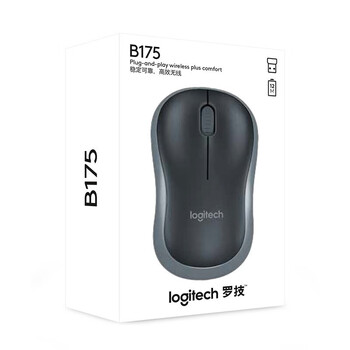 罗技(Logitech)无线鼠标 办公鼠标带无线2.4G接收器适用办公商务笔记本电脑台式轻巧便携简约对称光电  B175 黑色 罗技(Logitech)无线鼠标 办公鼠标带无线2.4G接收器适用办公商务笔记本电脑台式轻巧便携简约对称光电  B175 黑色