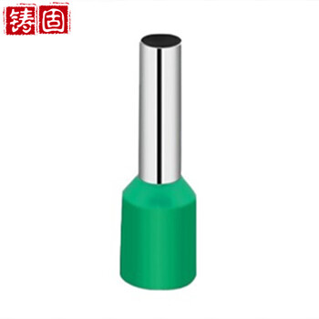 铸固 管型预绝缘端子 管形接线端子预绝缘端子铜冷压端子电线接头VE线针型铜鼻子 VE2508/1000只2.5平方绿色