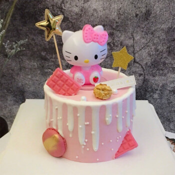 百世今生hellokitty凯蒂猫儿童生日蛋糕kt猫同城配送北京广州深圳成都