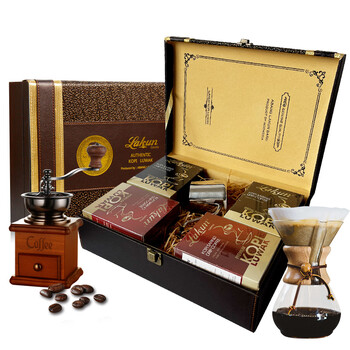 拉昆（Lakun GAYO）印尼麝香猫猫屎咖啡 非圈养+圈养挂耳咖啡50克*4盒礼盒装 送人礼