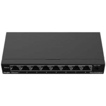 锐捷（Ruijie）8口全千兆网管交换机 RG-ES208GC 安防监控 企业级办公监控工程交换器 