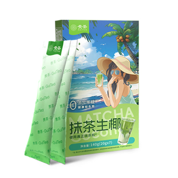 贵茶 抹茶生椰20g*7条 便携条装冲饮调饮 贵州铜仁抹茶粉风味