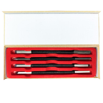 芬尚 文房四宝之篆刻刀 印章石刻刀 学生初学书法印章篆刻用初级篆刻刀 刻刀四件套 碳钢刀