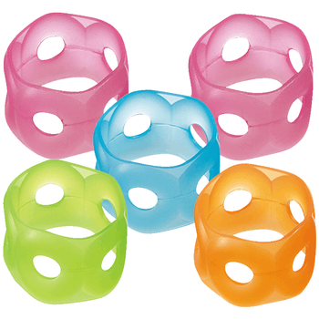 国誉(KOKUYO)进口点钞手指套学生办公财务翻页环形指套 小号11*11mm 5个颜色随机 MEKU-C20