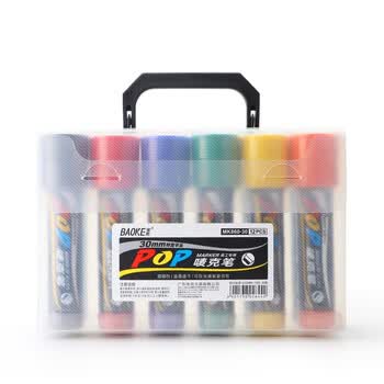 宝克MK860-30 12色POP唛克笔手绘套装 海报广告画笔 彩色马克笔记号笔 30mm