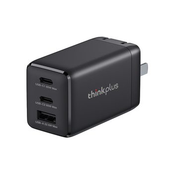 ThinkPlus联想65W氮化镓充电器套装 ThinkPad充电器口红电源多口Type-C适用苹果17/16华为小米联想笔记本