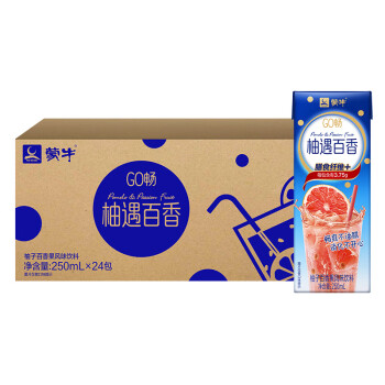 蒙牛 GO畅 柚子百香果 风味饮料 250ml*24包 康美包,降价幅度27.5%
