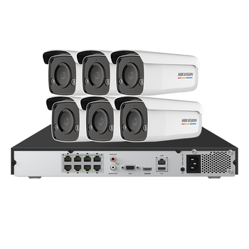 HIKVISION海康威视摄像头监控套装800W超高清室外家用监控器全套设备手机远程家庭防水臻全彩夜视3T87WDV3-L