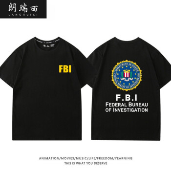 fbi美国联邦调查局特工电影周边t恤创意趣味男女同款夏季短袖上衣服潮